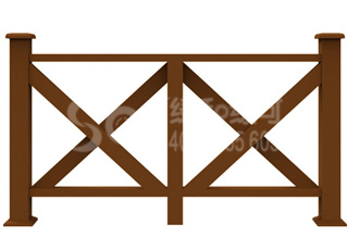 塑木河道护栏/塑木木塑栏杆