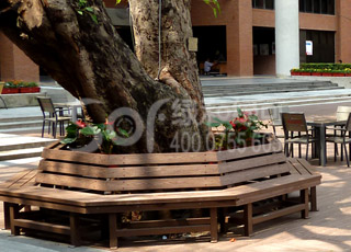 塑木多边形围树凳/塑木木塑围树椅