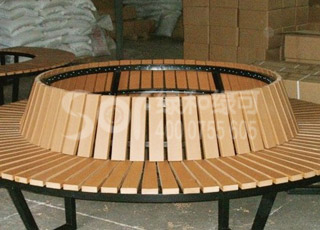 塑木圆形围树凳/塑木木塑围树椅